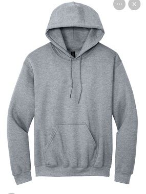 Gildan Hooded Sweatshirt in Heather Gray